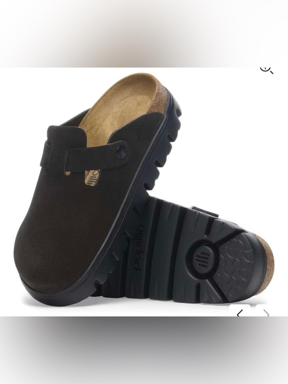 NWT Birkenstock Boston  Papillo Black Slip-On Clog with Adjustable Strap